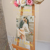 Acrylic Photo Wedding Welcome Sign